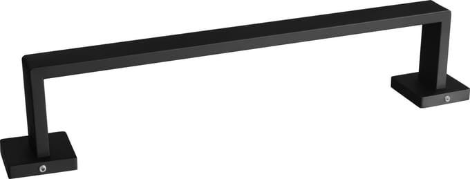 Nurion Handdoekbeugel mat zwart vierkant 60cm - RVS - High Quality