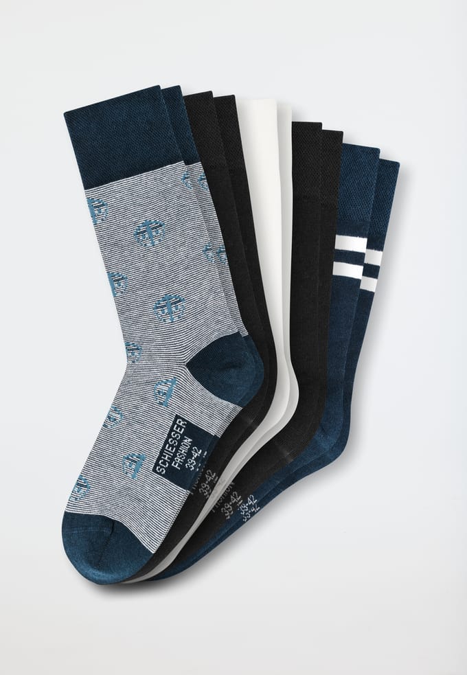 Herensokken, set van 5, meerkleurig - Fashion 39/42