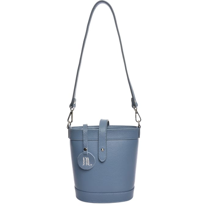Anna Luchini Turquoise Rundleer Tas