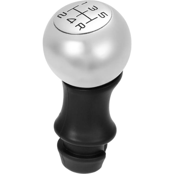 Gear Shift Knob Chrome Head Lever Adapter Manual 5-Speed Transmission Replacement for Peugeot 106 zilver