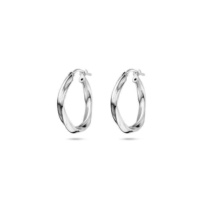 Zilveren oorringen gedraaid 2,0 mm 1337960