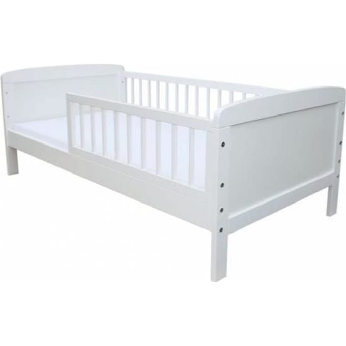 Kinderbed - Wit - 140x70cm - Inclusief lattenbodem - 1 persoons - Hout wit