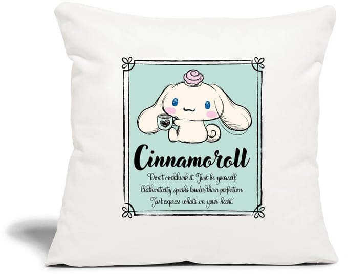 Cinnamoroll Don't Overthink It. Just Be Yourself Sierkussenhoes, 45 x 45 cm