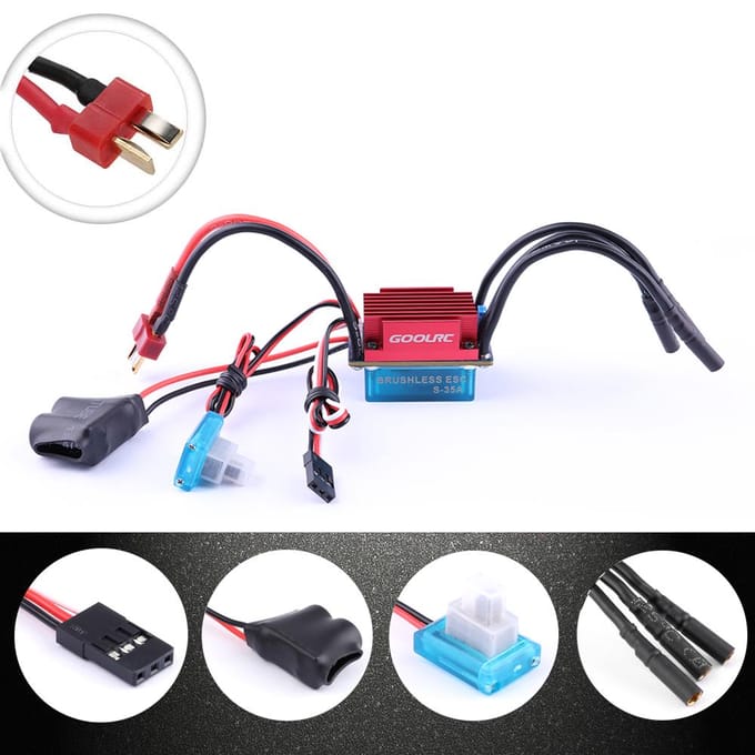 GoolRC S-35A Borstelloze ESC met 5V/2A BEC voor 1/12 1/14 1/16 RC Auto Nieuwste