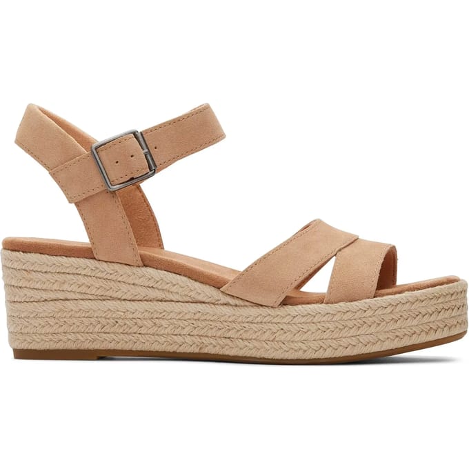 Toms Audrey Sandalen - Met Sleehak - Dames - Camel - Maat 35,5