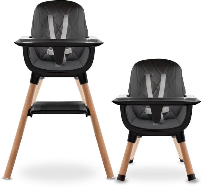LUVION® High Chair Black - Kinderstoel