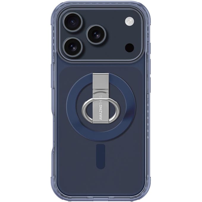 AmazingThing Titan Pro Grip Ring Set Case for iPhone 17 Pro Max Compatible with MagSafe - Blue