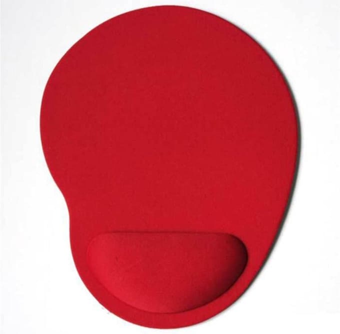 Muismat - Rood - Ergonomisch - Polssteun - Gel
