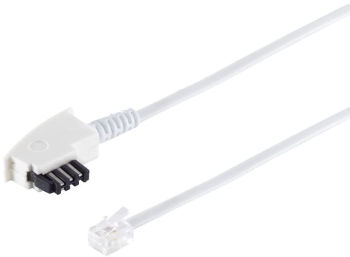 TAE-F - RJ11 telecom kabel | universeel (oud + nieuw) | wit | 3 meter
