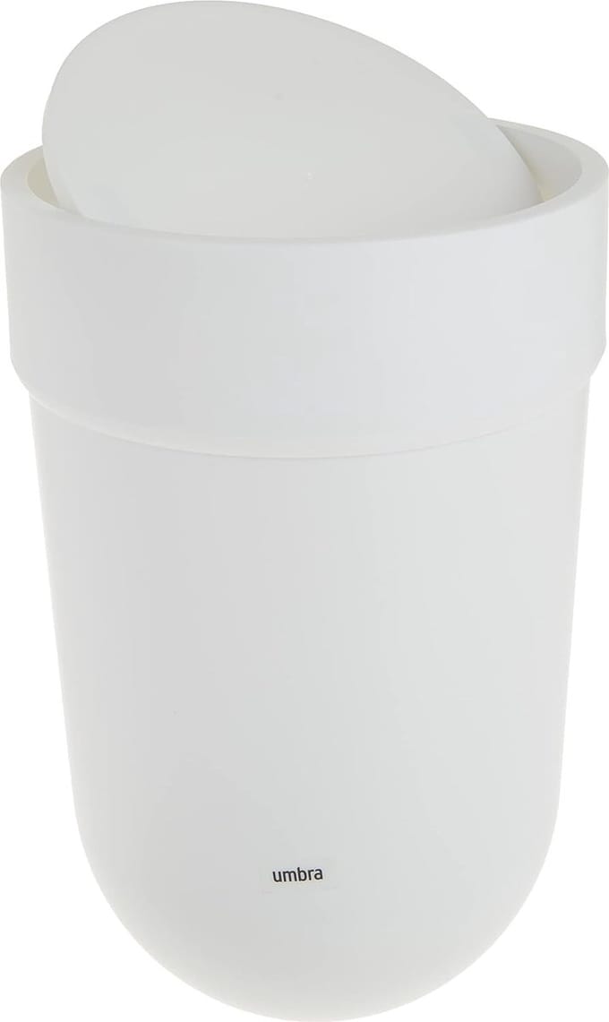 Touch afvalbak met deksel, 6 liter, Wit