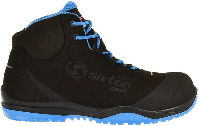 Sixton werkschoenen Cuban High Zwart / Blauw Air - ESD S3 SRC Maat 43
