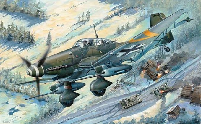Trumpeter Modelbouwpakket Vliegtuigen - 03218 Junkers Ju-87G-2 Stuka - Propeller Vliegtuig Plastic - 1:32 - Modelbouw