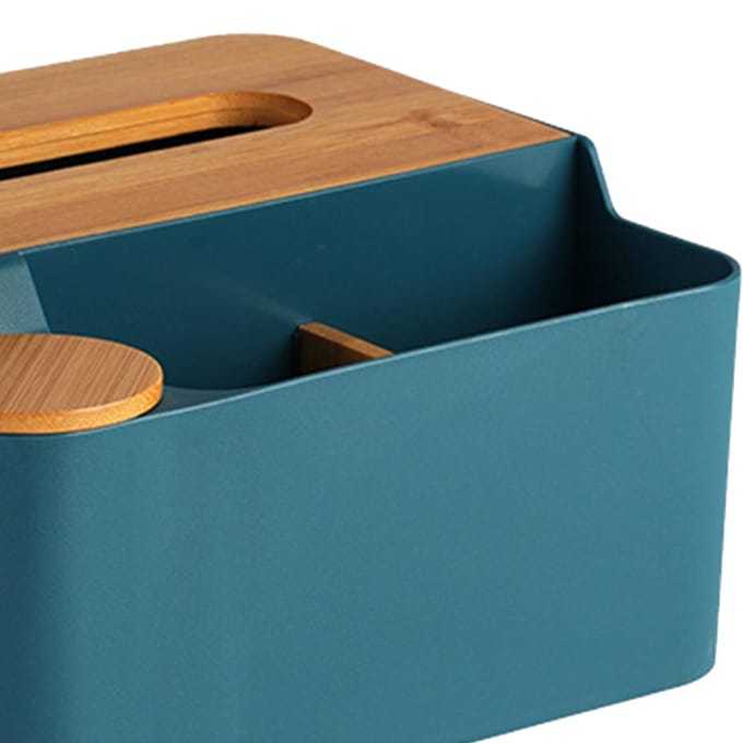 Multifunctionele Tissuebox Plastic Houten Deksel Desktop Tissuebox Organizer voor Woonkamer Slaapkamer