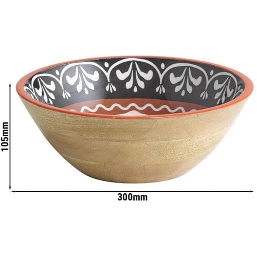 GGM Gastro (6 Stück) Schale - MANGO - Holz - 3 Liter - Ø 300mm - Sicily