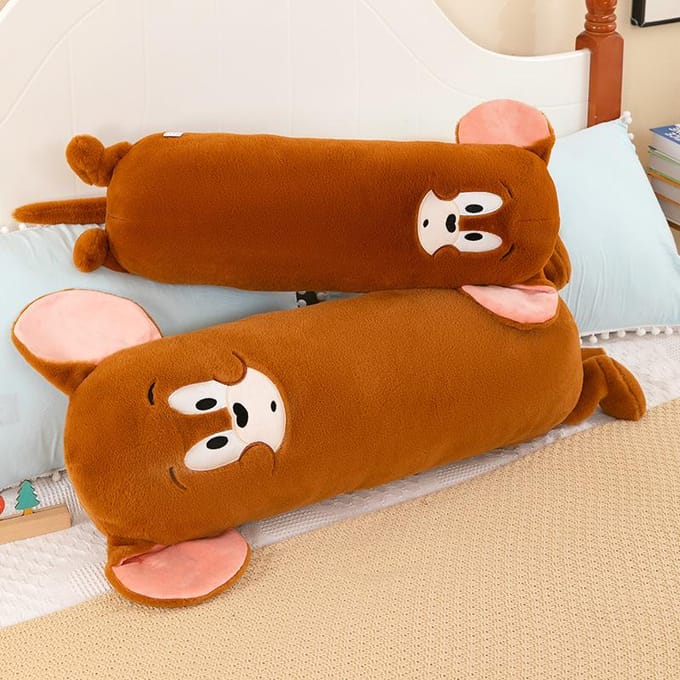 Peluche Chat et Souris Oreiller de Sieste Dessin Animé Mignon Poupée Tom Cat Poupée Oreiller de Bureau Canapé Lit 65cm