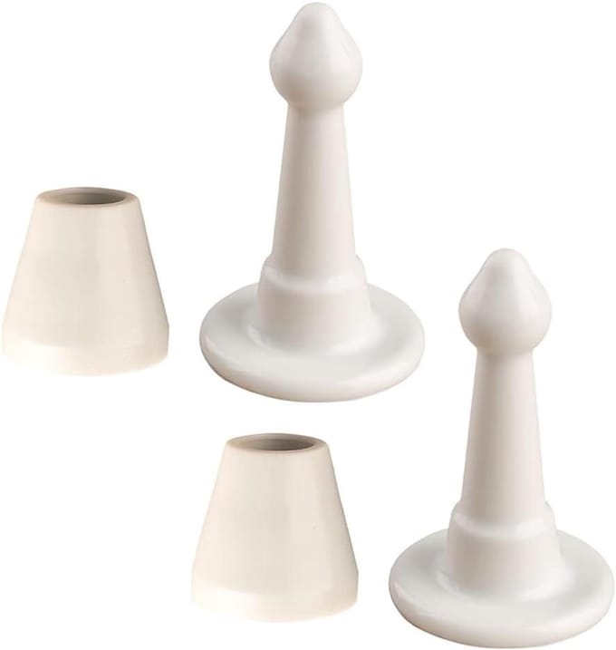 Deurstopper Set - Muurstopper Zelfklevend - Bescherming Deur - Stille Sluiting - 2 Stuks - Wit