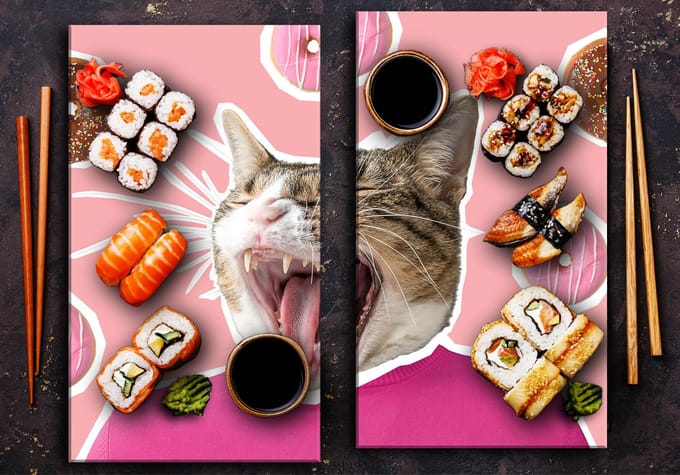 TMK ArtDeko - Snijplank - 30x52 cm - Kat - Beschermend Glas