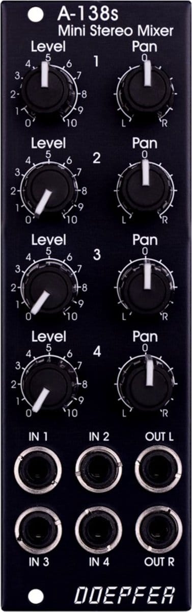 Doepfer A-138SV Mini Stereo Mixer Vintage Edition - Mixer modular synthesizer