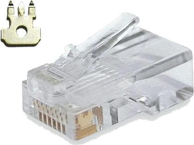 JMS® Modulaire RJ45 connector Cat6 , 4 stuks tbv harde kern kabel (ook geschikt voor cat5e)