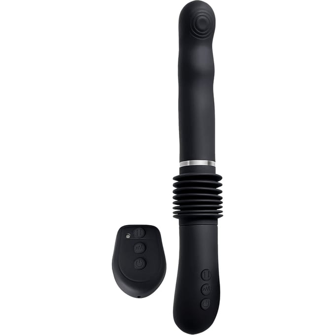 Evolved - stotende G-spot vibrator met standaard - Zwart