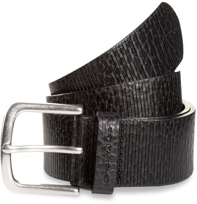 Tom Tailor - TTROY Leren riem met afgeronde gesp - Maat 80 - black uni