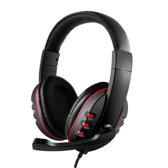 3,5 mm bedrade gaming-hoofdtelefoon Over-ear game-headset Ruisonderdrukkende oortelefoon met microfoonvolume rood/zwart