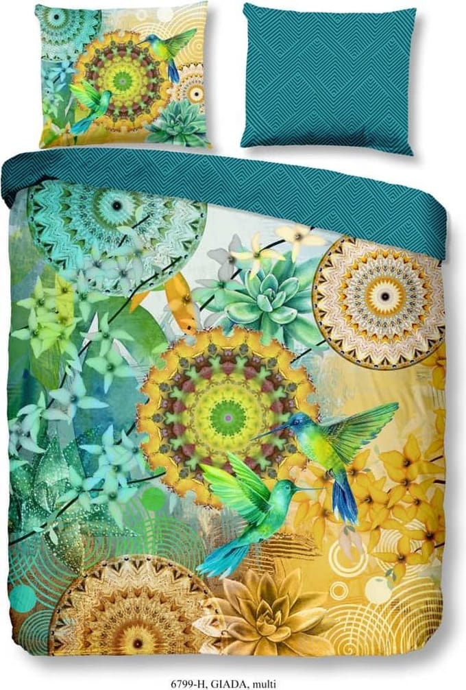 HIP Giada - Dekbedovertrek - Katoensatijn - Tweepersoons - 200x200/220 cm - Multi