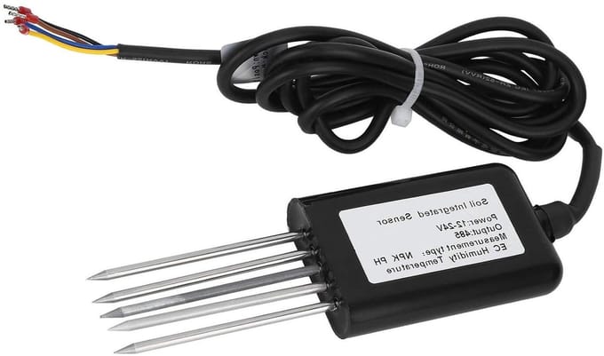 Bodem Multi-Parameter Sensor - Geleidbaarheid Detector Tester - Bodem Snelle Testen - Meet 7 Parameters - 0-100% Vocht - Zilver