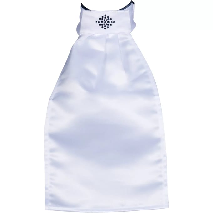 HKM plastron Maja - wit/donkerblauw - one size