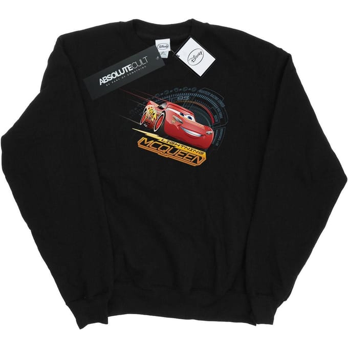 Disney Heren Cars Bliksem McQueen Sweatshirt (Zwart)