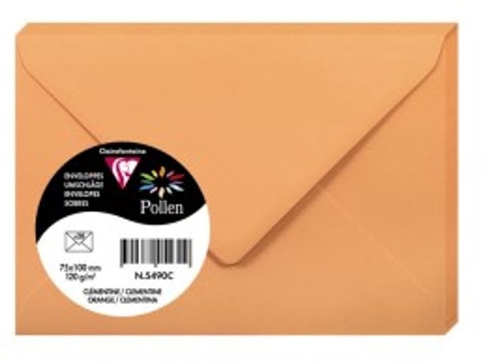 Stuifmeel van Clairefontaine enveloppe Mini, clementine