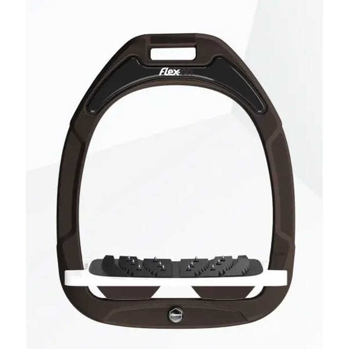 Ultra Grip Knie Stirrup Bruin/Wit/Bruin Flex-On Green Composite