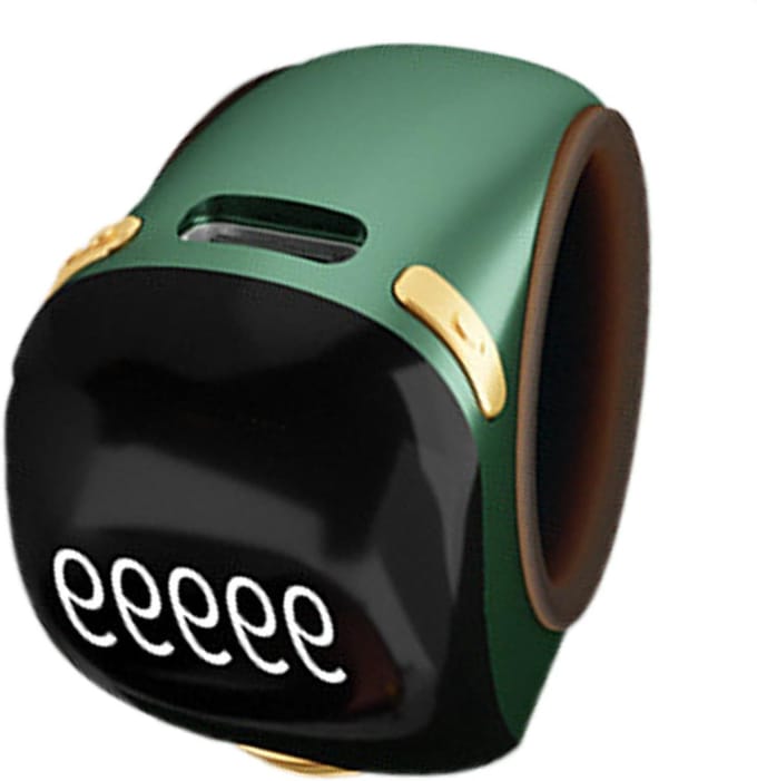 Vingerteller Ring - Digitale Teller - Tellen van Punten - Oplaadbaar Display - 4 cm Hoogte - Groen