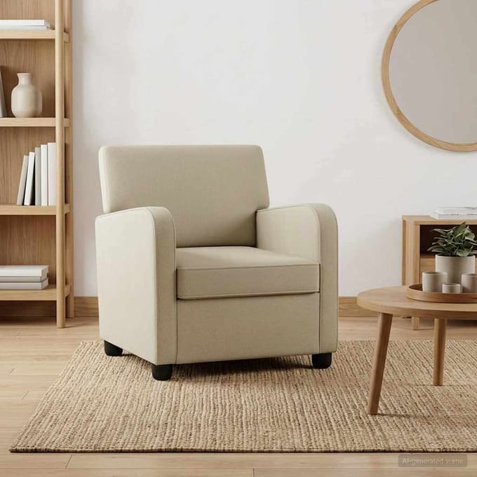 vidaXL - Fauteuil - Zand - fluweel