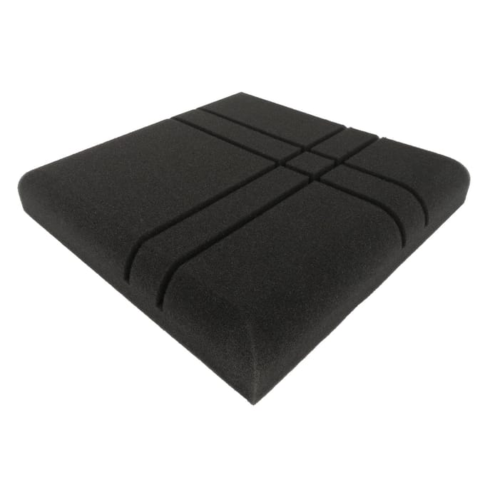 Lot de 12 panneaux en mousse de traitement haute densité pour absorption acoustique noir