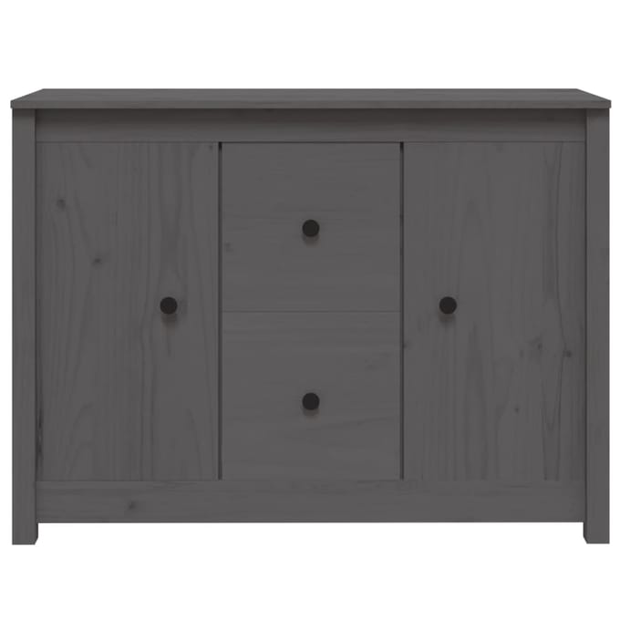 vidaXL - Dressoir - 100x35x74 - cm - massief - grenenhout - grijs