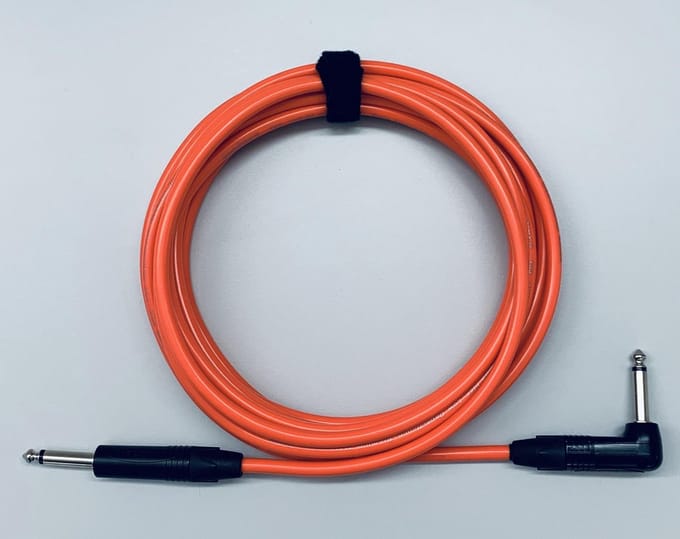 Tasker T33 Fluo Orange 9m 6.3mm TS jack gitaarkabel