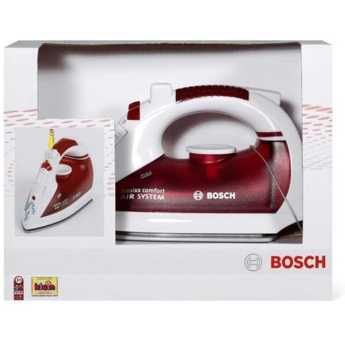 Klein Toys Bosch speelgoedstrijkijzer - incl. sproeifunctie - rood wit