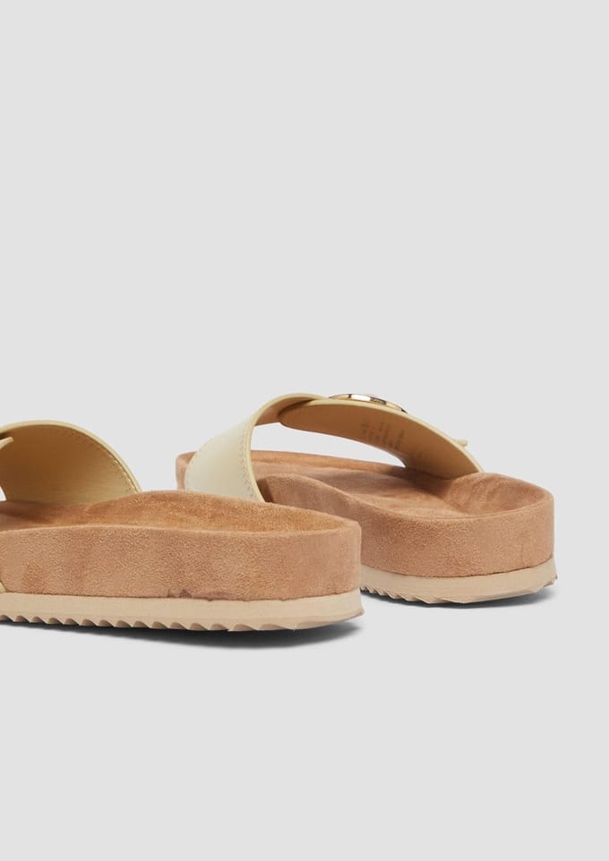 Leren mules met juweeldetail voor dames s.Oliver