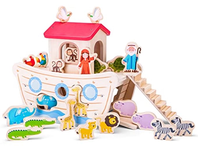 Houten Noahs Ark Vorm Sorteerder voor Kinderen