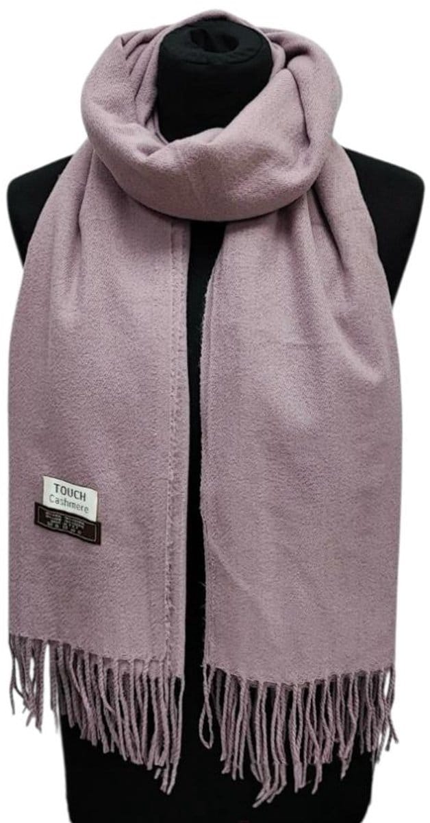 Lange Warme Sjaal - Unisex - Effen - Mauve - 200 x 75 cm (23235#)