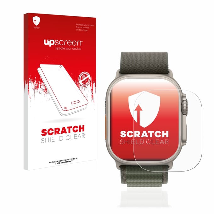 upscreen - Screenprotector voor Apple Watch Ultra (49 mm) - Folie Beschermfolie transparant