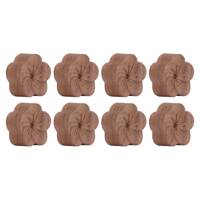 8 Stuks Auto Luchtverfrisser Diffuser Bloemvormig Eenvoudig Design Eenvoudig te Gebruiken Houten Auto Diffuser voor Auto gray