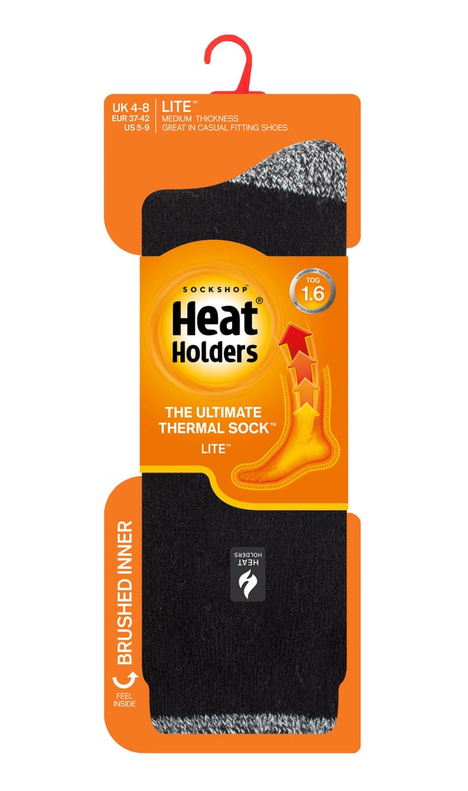 Heat Holders Lite - Geïsoleerde thermo damessokken - Zwart / Wit H&T (Tenerife)