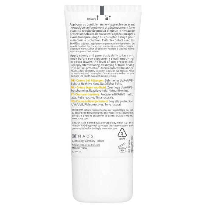 Bioderma Photoderm AR SPF50+ Zonnebescherming gezicht bij reactieve huid met roodheid