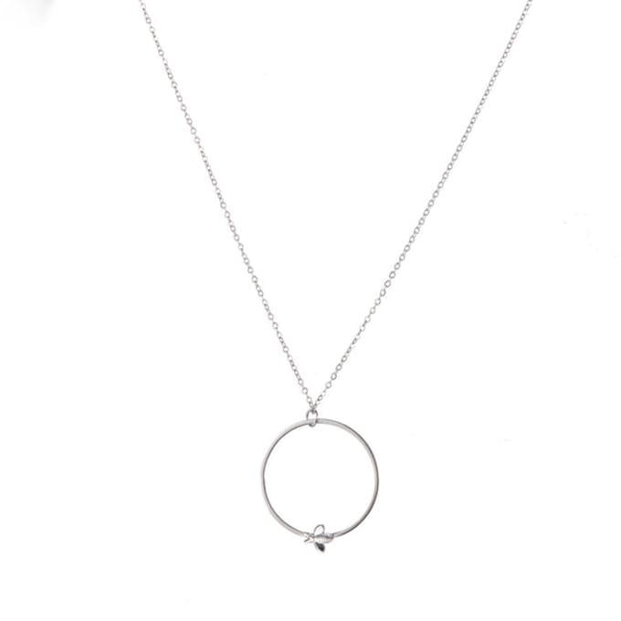 Go Dutch Label Ketting circle bij Zilver N1707-1