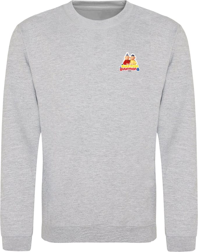 Crew sweater Buurman en Buurman Grijs S
