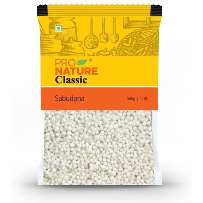 Pro Nature Biologische Sabudana 500 gram yellow