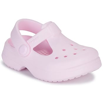 Crocs Classic Mary Jane Serie - Roze Melk Clog - Verstelbare Band - Platform