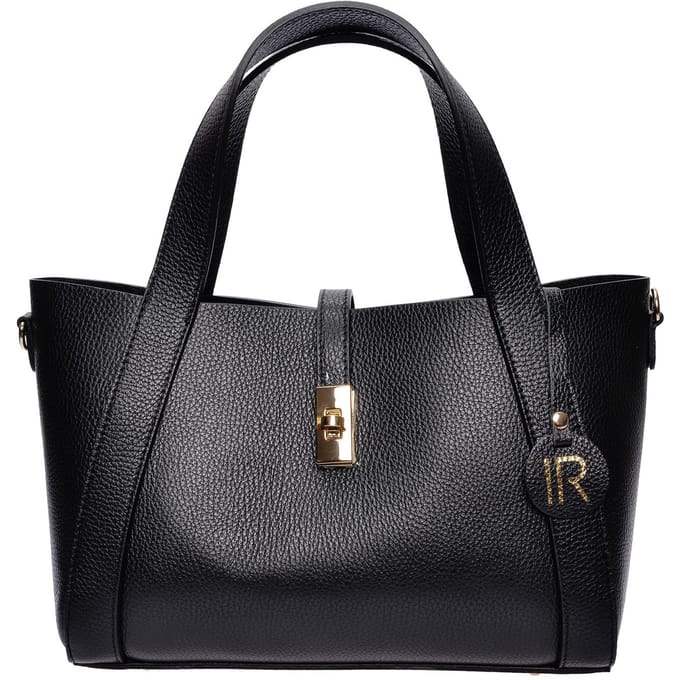 Isabella Rhea Zwart Rundleer Tas